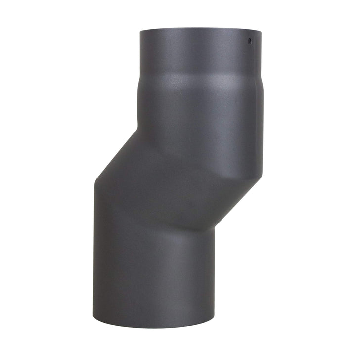 LANZZAS Ofenrohr Versatzbogen 60 mm, im Durchmesser, DN Ø 150 mm, Farbe: gussgrau - weitere Rohre au