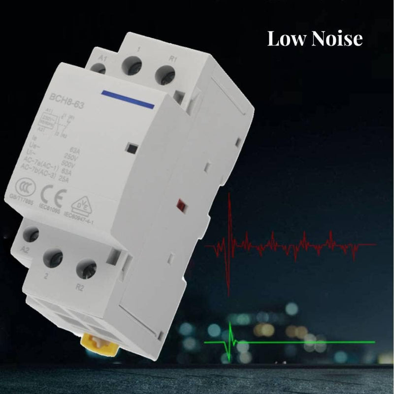 Haushalt AC Schütz, 2P 1NO 1NC 63A 220V/230V 50/60HZ 35mm Haushalt Hutschiene AC Schütz DIN-Schiene