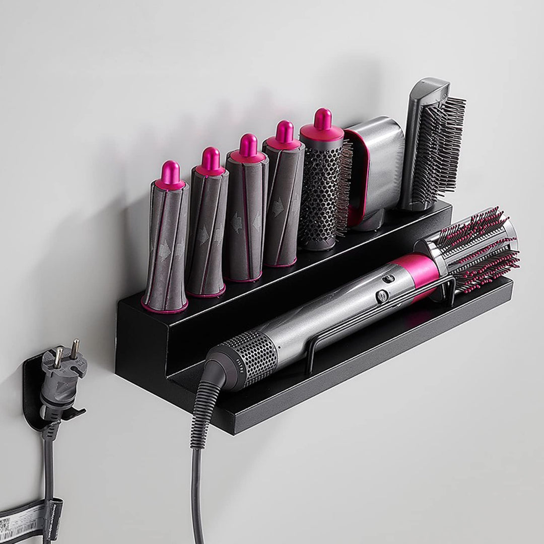 Wandhalterung Curling Halter Organizer Stand Lagerregal für Dyson Airwrap, Edelstahl ohne Stanzen Au