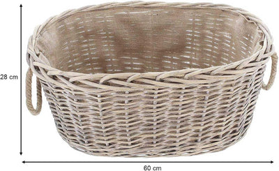 SIDCO Holzkorb Kaminholzkorb Aufbewahrungskorb Weide Brennholzkorb Holztrage Brennholz
