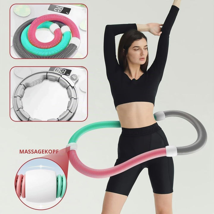 1,3kg Hula Hoop - Hula Hoop Reifen für Erwachsene Gewicht Hoola Hoop Fitness, Weiche Spring Hoop Hul