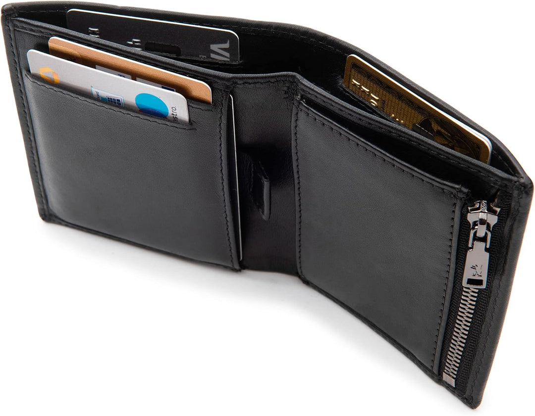 Berliner Bags Premium Geldbörse Rome, Portmonee aus Leder, Geldbeutel mit TÜV-geprüftem RFID-Schutz