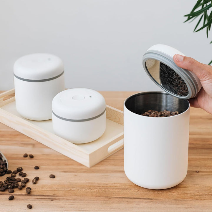 Fellow Atmos Vakuumbehälter für Kaffee und Lebensmittel, Weiss, Small (0.4 L) Small (0.4 L) Weiss, S