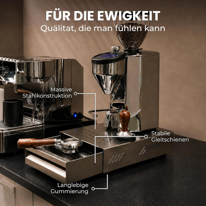 scarlet espresso | Sudschublade »Professionale« für Kaffeesatz, Abklopfbehälter für Siebträger, gumm