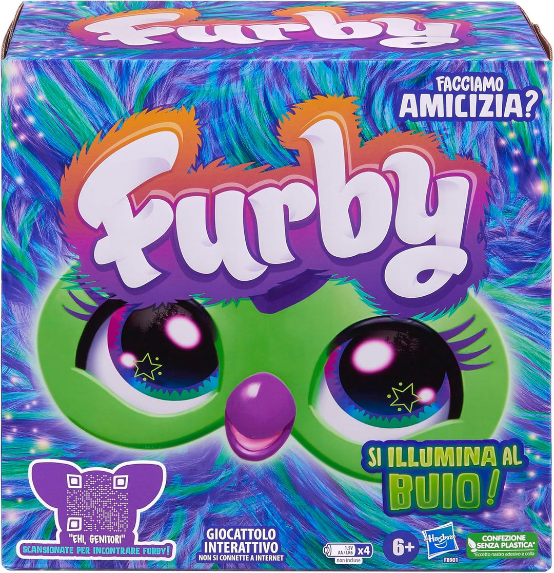 Hasbro Furby Galaxy Elektronisches Plüschtier für Kinder und Mädchen ab 6 Jahren, Plüsch mit Lichter