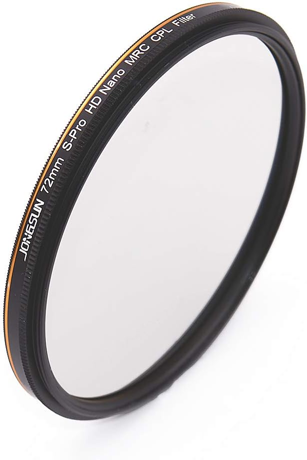 JONGSUN Polfilter 72mm, Zirkularer Polarisationsfilter, S-Pro HD Nano MRC16, 16-Schichten Mehrlagenb