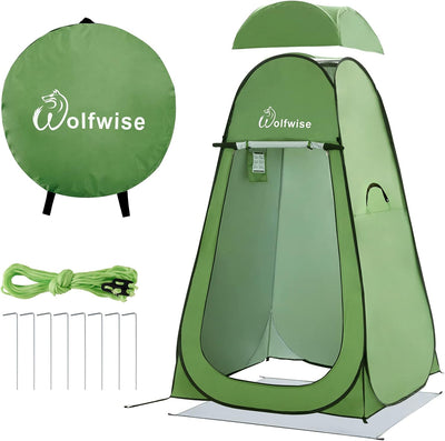 Wolfwise Pop up Umkleidezelt Toilettenzelt, Camping Duschzelt Mobile Outdoor Privatsphäre WC Zelt La