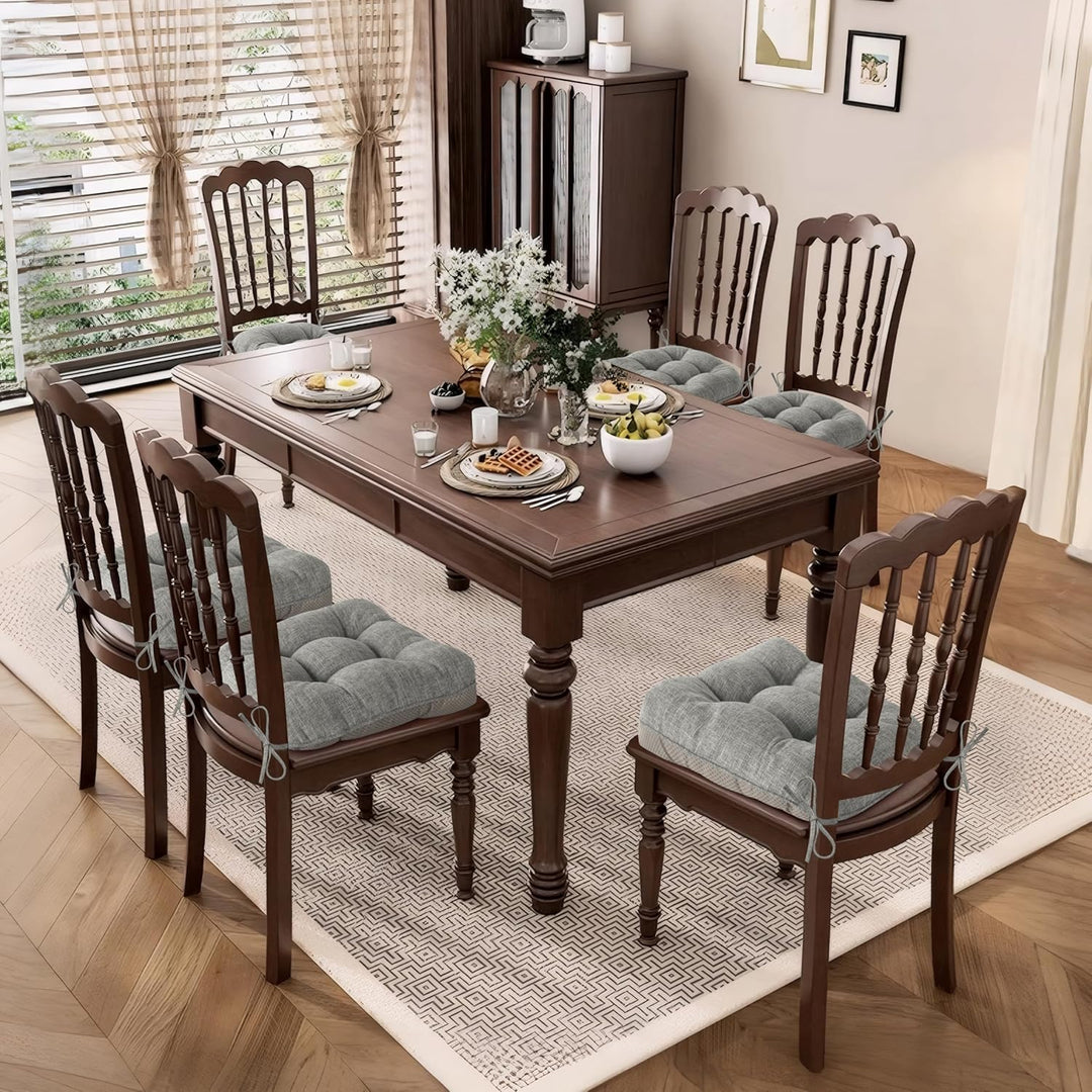 AddGrace 4er Set Sitzkissen 40 x 40cm Weiche Stuhlkissen mit 10cm Hochwertiger Polsterung für Innenb