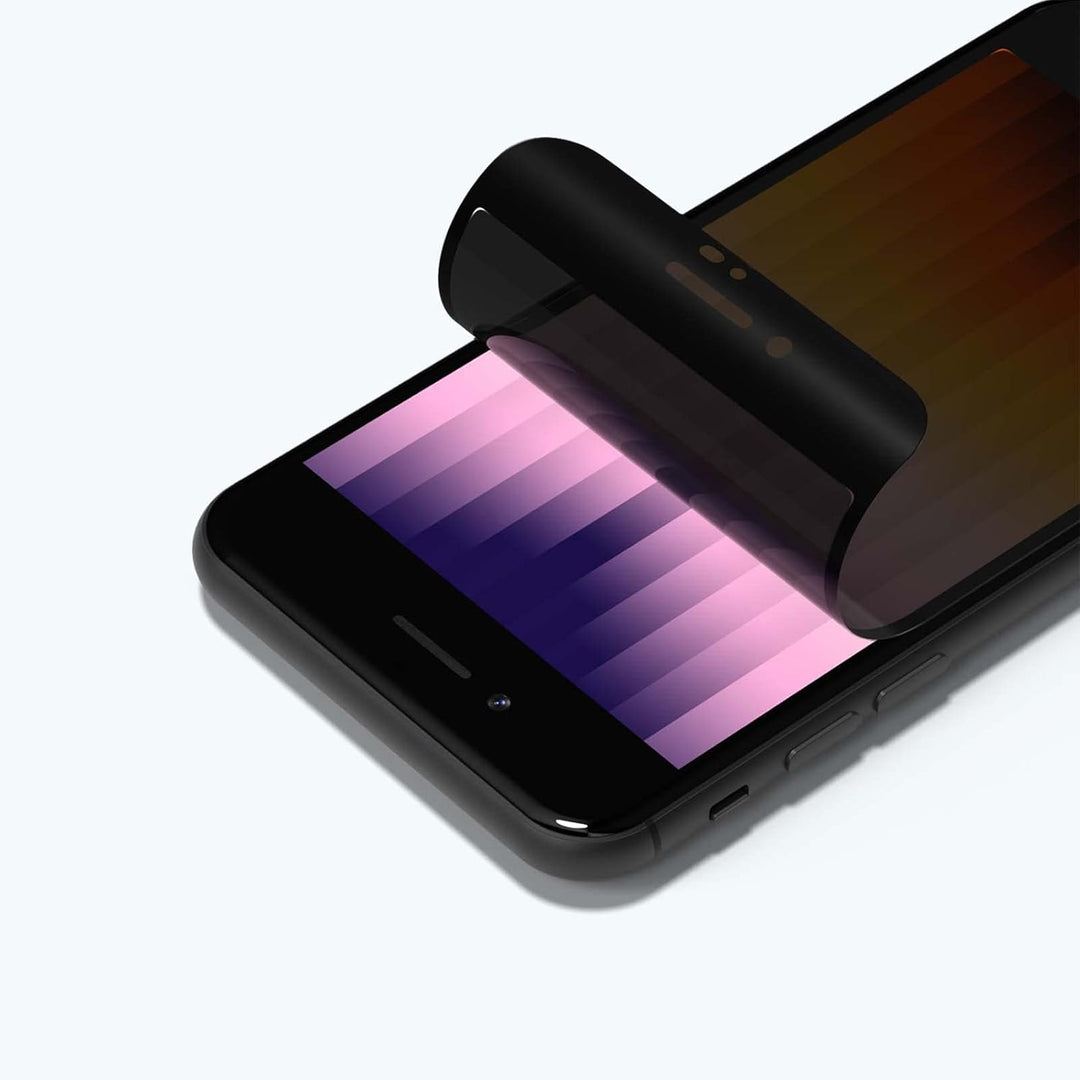 RhinoShield 3D Impact Privacy Displayschutz kompatibel mit [iPhone SE 3 / SE 2/8 / 7] |Aufprallschut