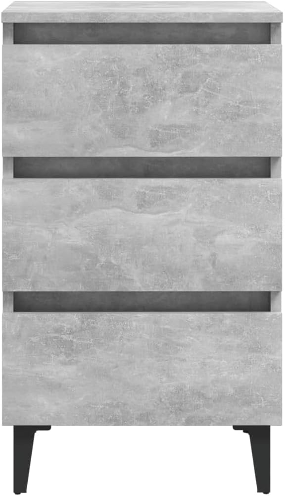 FIRBNUS Bedside Table Nachtkonsole Beistelltisch mit Stauraum Night Stand Nachttische mit Metallbein