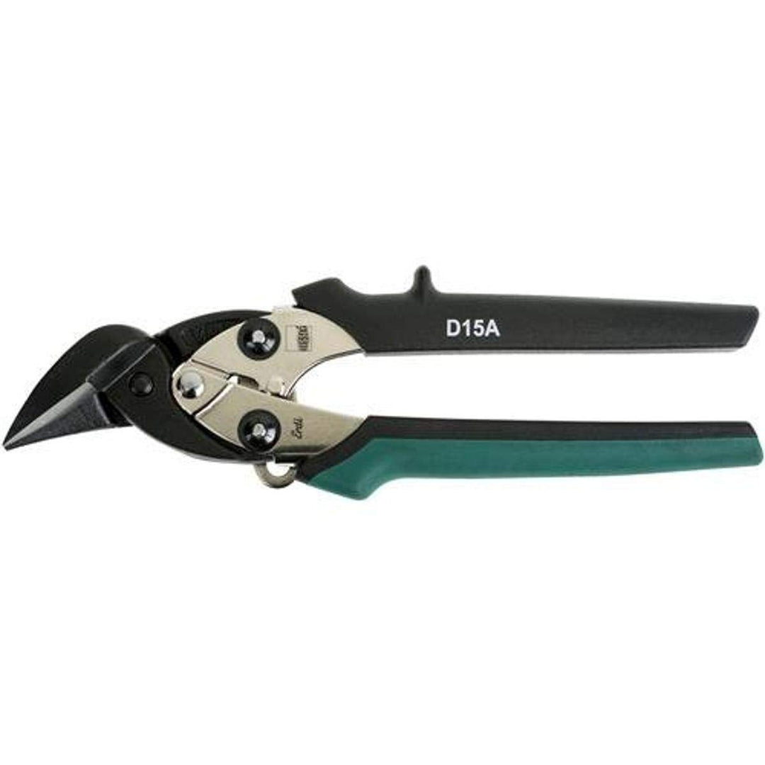 Bessey D15A-BE Right Straight Cut Compact Aviation Snip Offset Jaw, Green/Black by Bessey, D15A-BE
