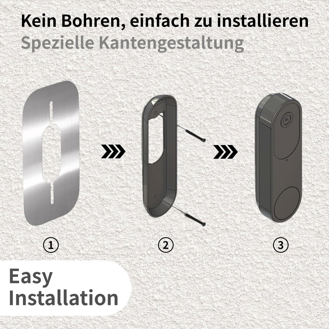 Edelstahl Blende für Reolink Video-Türklingel | Battery, 5MP, Ultra HD, 2K, 4MP, WiFi, PoE, Akku, Tü