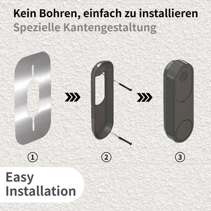 Edelstahl Blende für Reolink Video-Türklingel | Battery, 5MP, Ultra HD, 2K, 4MP, WiFi, PoE, Akku, Tü