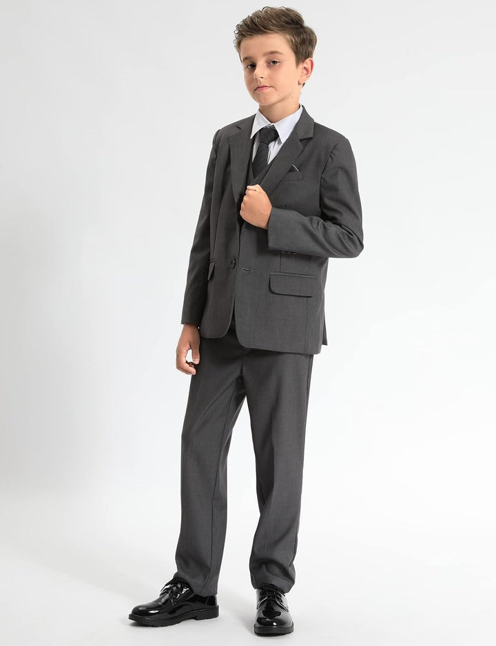 mintgreen Kinderanzug Set Jungen, Hochzeits-Outfit Festlich Formal Pagenkopf Abschlussball Jacke & H