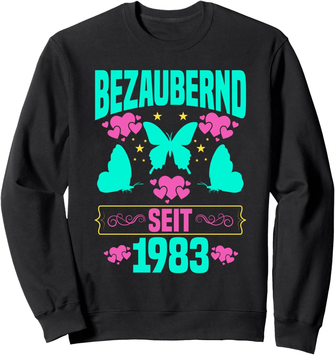bezaubernd seit 1983 - Schmetterlinge 39. Geburtstag Sweatshirt