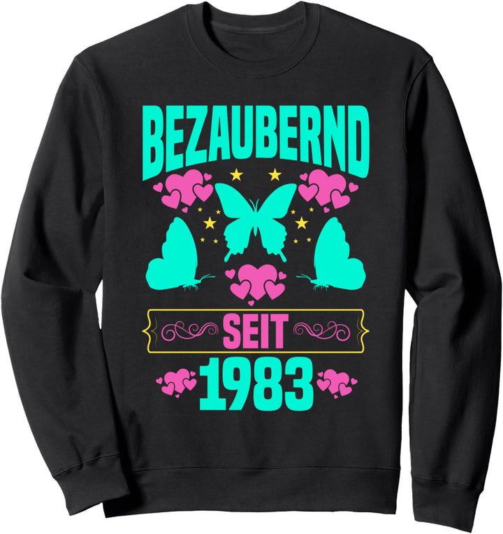 bezaubernd seit 1983 - Schmetterlinge 39. Geburtstag Sweatshirt