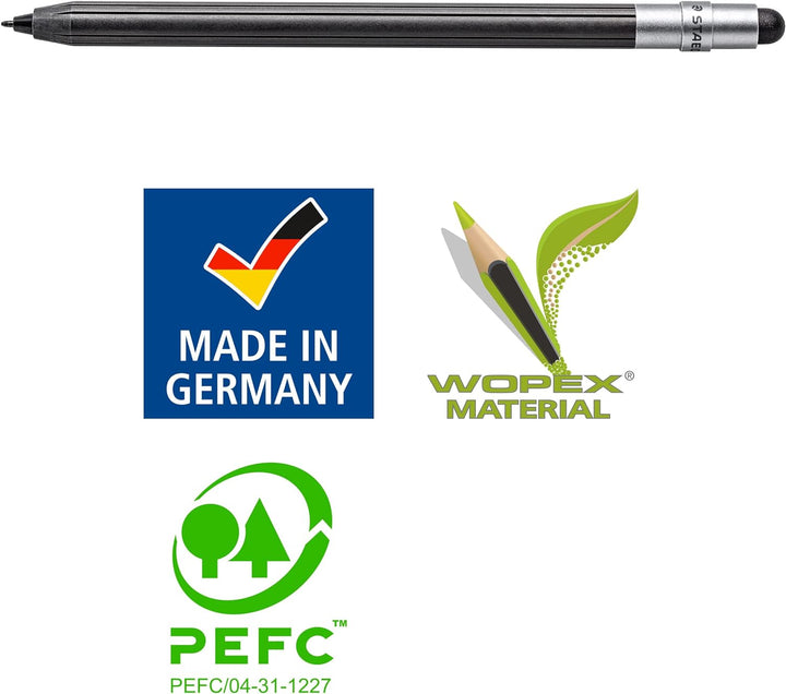 STAEDTLER Noris digital Mini 180M 22 Set, ein 2 in 1 Stylus-Eingabestift für digitales Schreiben und
