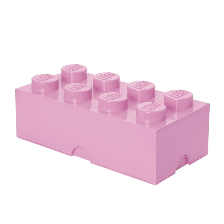 LEGO Aufbewahrungsstein, 8 Noppen, Stapelbare Aufbewahrungsbox, 12 l, hellrosa, Hellrosa