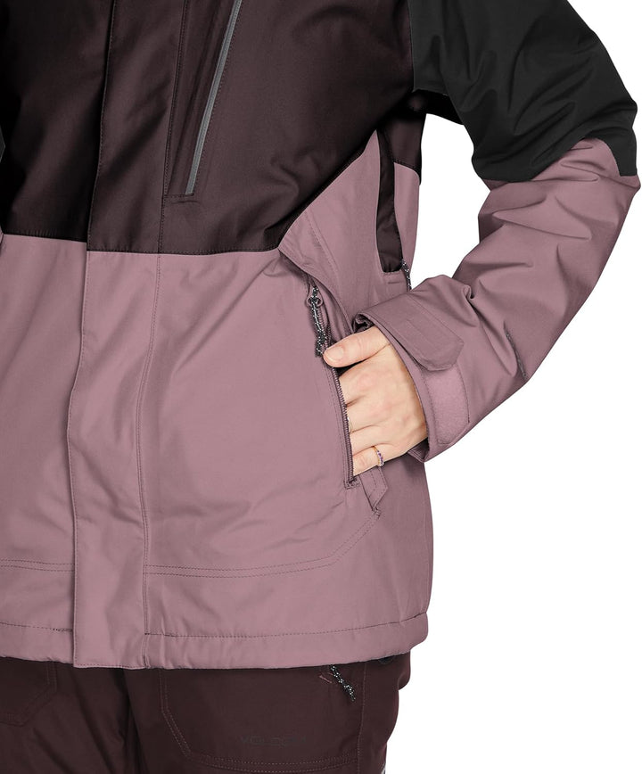 Volcom Damen Aris Ins Gore Jacket Jacke M Schwarz, Pflaume, M Schwarz, Pflaume