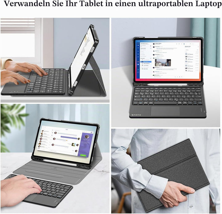 FINTIE Tastatur Hülle für Samsung Galaxy Tab S10 Lite/S10 FE/S9 FE 10.9" &amp; S9 11" Tablet, Deutscher