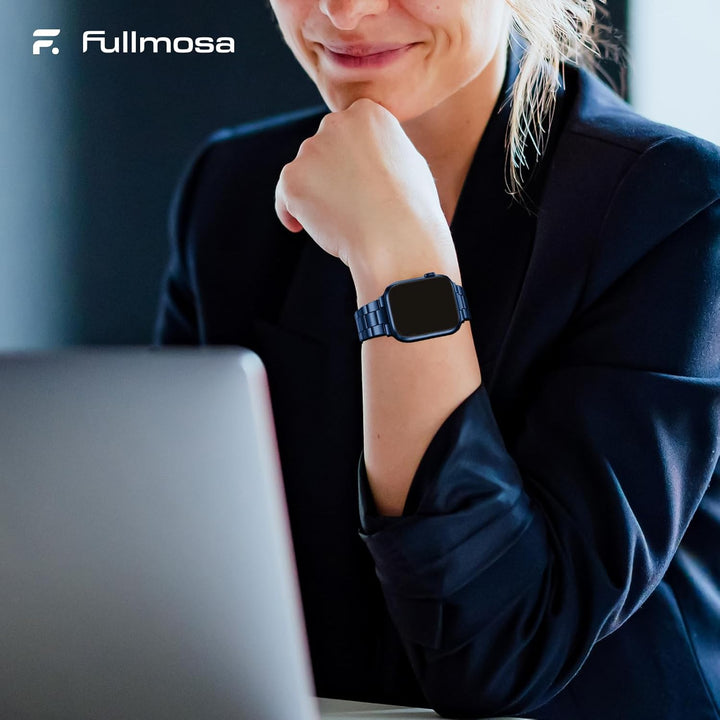 Fullmosa für Apple Watch Armband 41mm 40mm 38mm Edelstahl Metallarmband mit Uhrengehäuse für iwatch