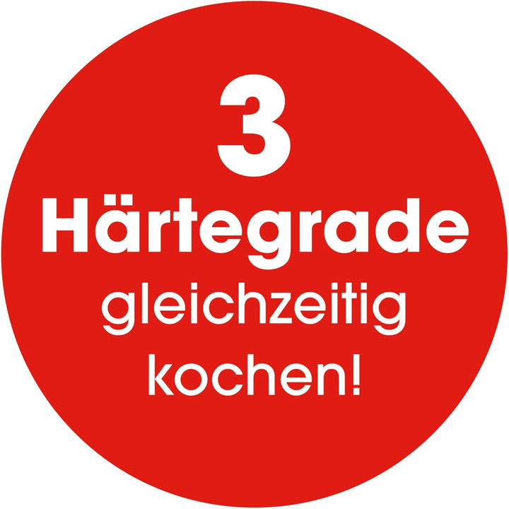 GOURMETmaxx Sprechender Eierkocher für 6 Eier | Design Egg Cooker mit Eierstecher, Messbecher & Spra