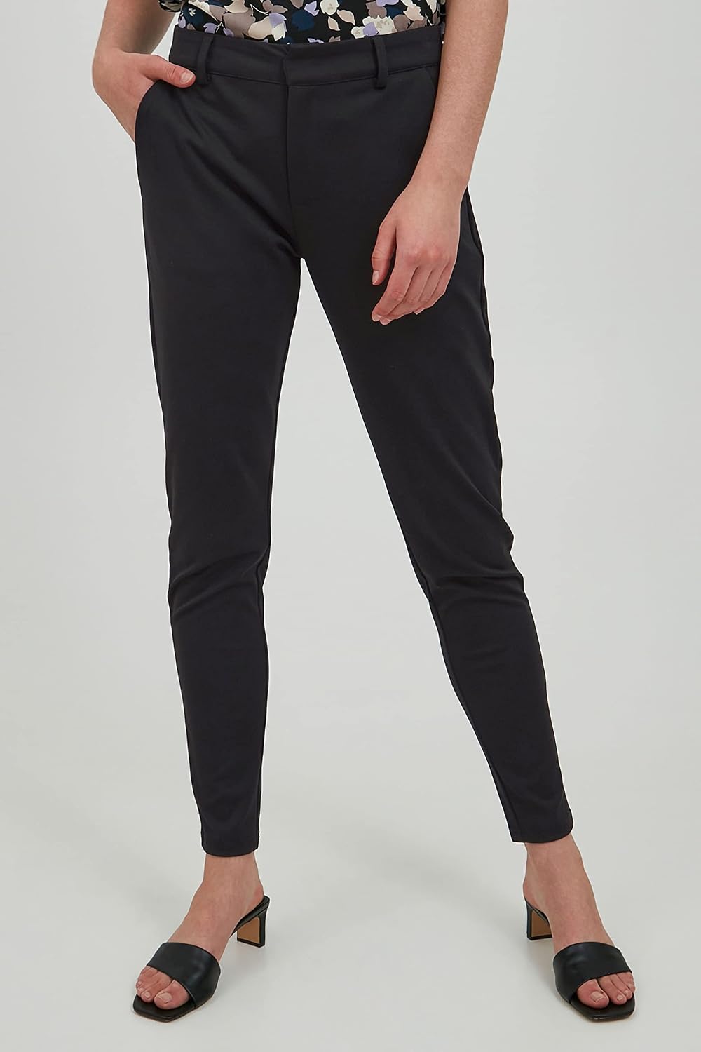 ICHI IHKATE SUS Office PA Damen Hose Stoffhose mit Stretch Enger Schnitt, XS Black (194008)