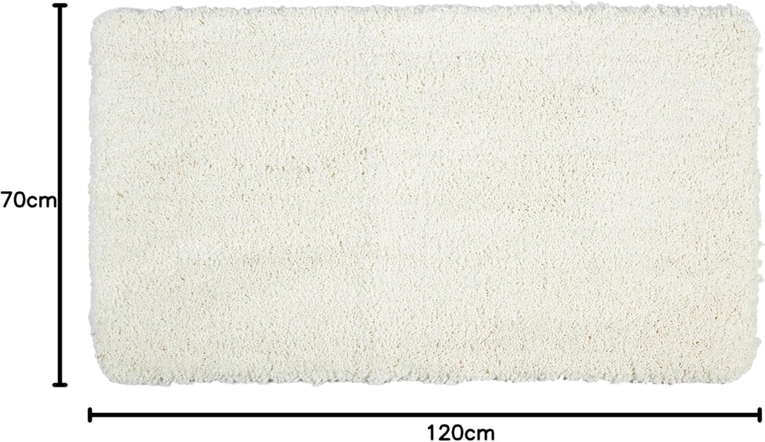 Kleine Wolke Trend Badteppich, Polyester, Weiss, 1 cm cm 70 x 120 cm Weiss, 70 x 120 cm Weiss