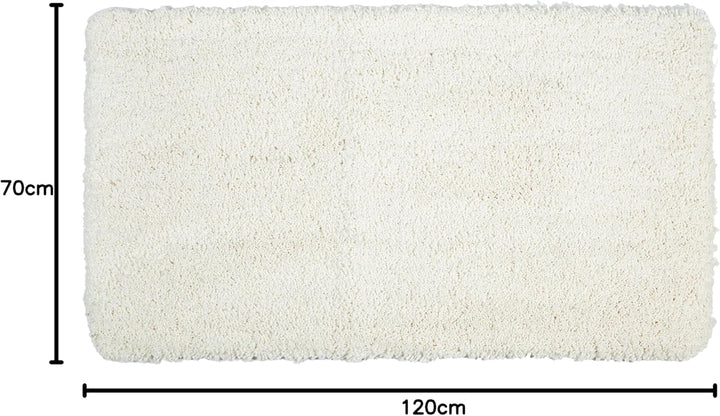 Kleine Wolke Trend Badteppich, Polyester, Weiss, 1 cm cm 70 x 120 cm Weiss, 70 x 120 cm Weiss