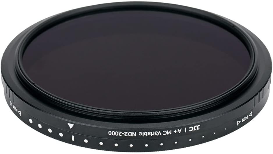 JJC 49 mm Variabler ND-Filter (ND2 - ND2000), Verstellbarer Graufilter, 18-lagige Beschichtung, HD o