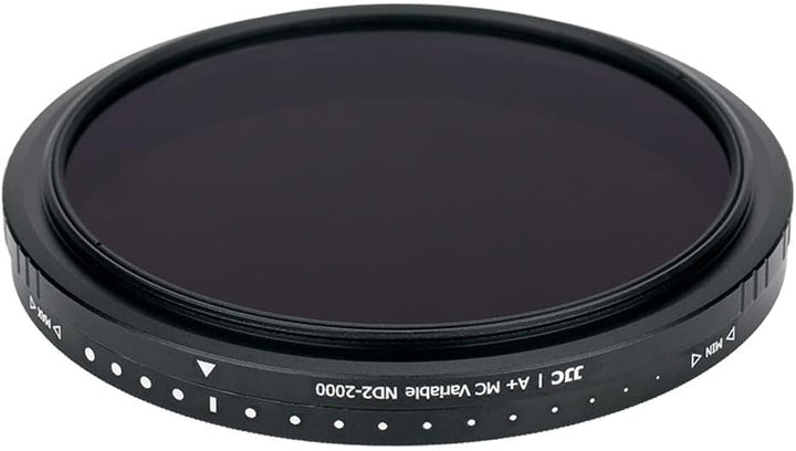 JJC 49 mm Variabler ND-Filter (ND2 - ND2000), Verstellbarer Graufilter, 18-lagige Beschichtung, HD o