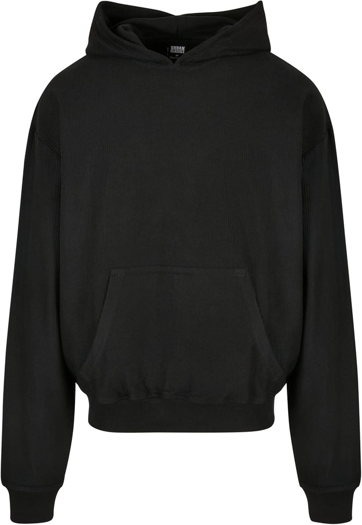 Urban Classics Rib Terry Boxy Hoody, Männer Kapuzenpullover in Boxy Fit Passform, erhältlich in mehr