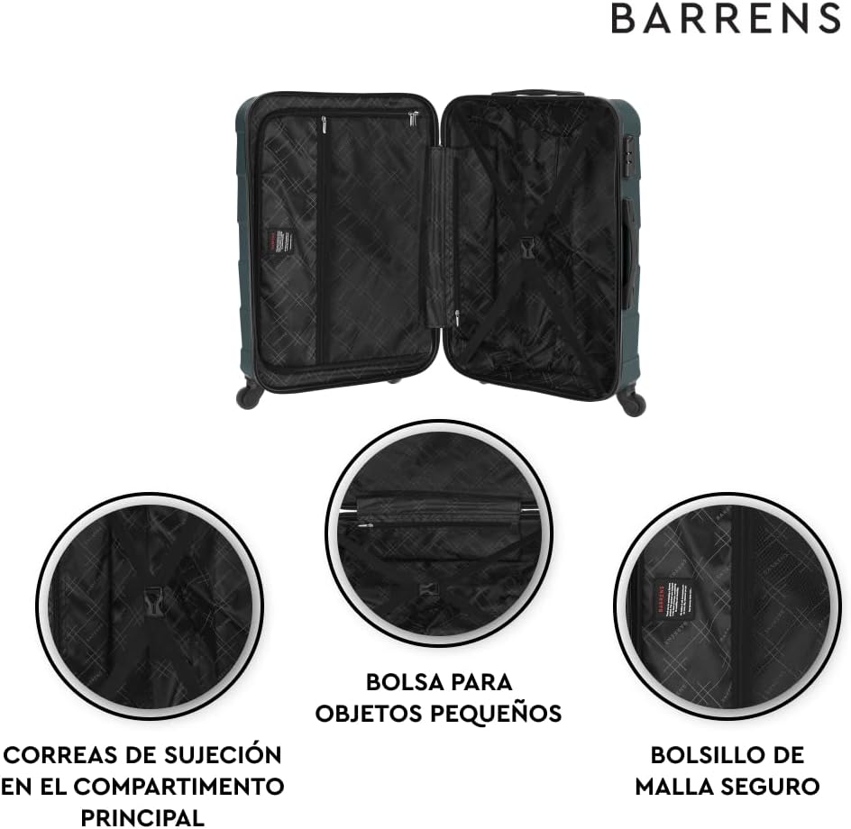 BARRENS Mittel Koffer | Aufgabegepäck | 66x46x26 cm | 60 L | Hochschlagfestes ABS-Material | Chiffri