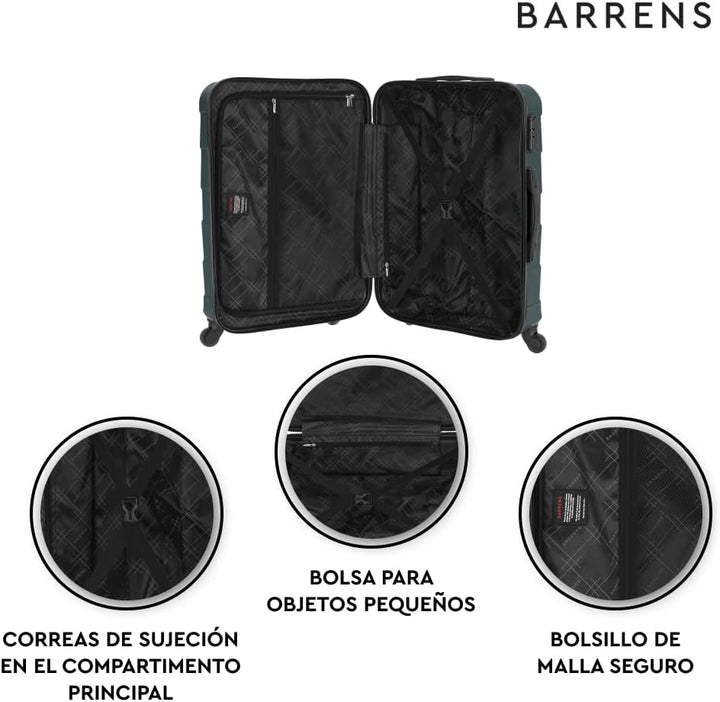 BARRENS Mittel Koffer | Aufgabegepäck | 66x46x26 cm | 60 L | Hochschlagfestes ABS-Material | Chiffri