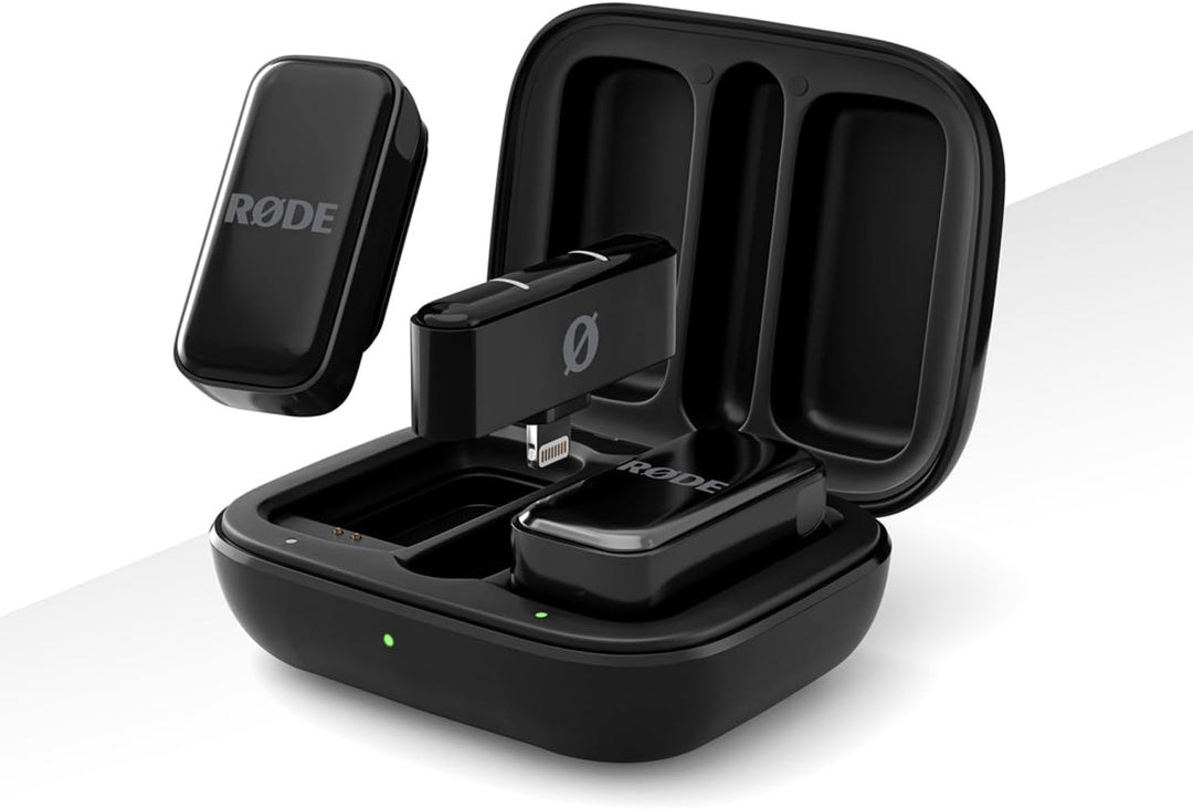 Rode Wireless Micro Drahtloses Mikrofon-System Light-ning für iOS Smartphones mit keepdrum Mikrofase