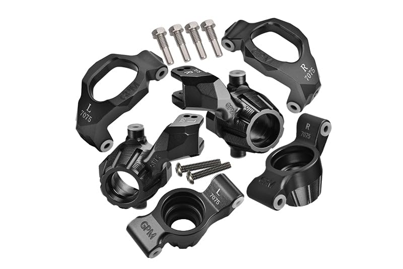 Aluminium 7075 Front C-Hubs & Front Steering Blocks & Rear Stub Axle Carriers Set for Traxxas 1:10 4