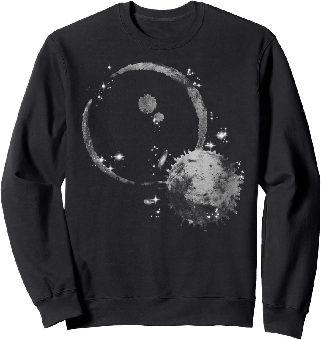 Trendy Crescent Moon Galaxy Sweatshirt