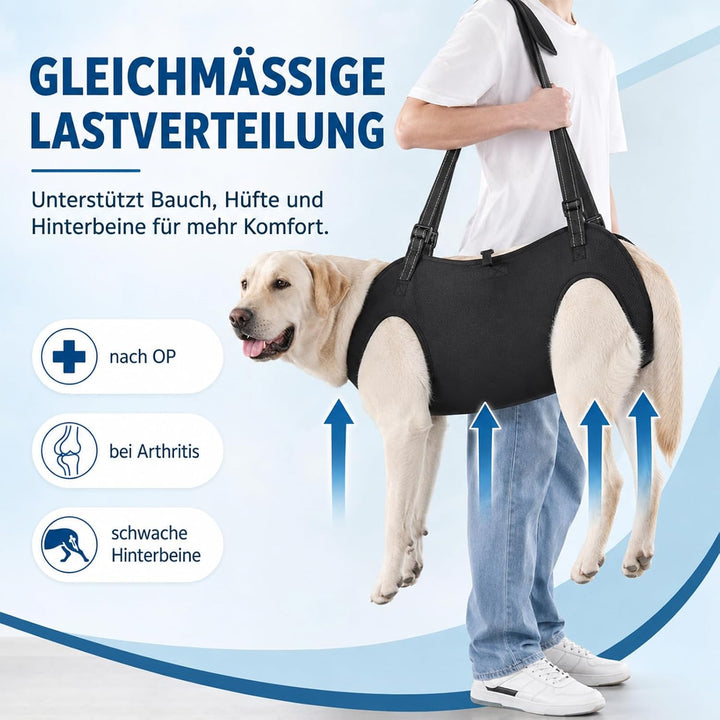 Tragehilfe Hund Gross, Hunde tragehilfe, Tragegeschirr Hund, Arthrose Geschirr Hund, Hundehebegeschi