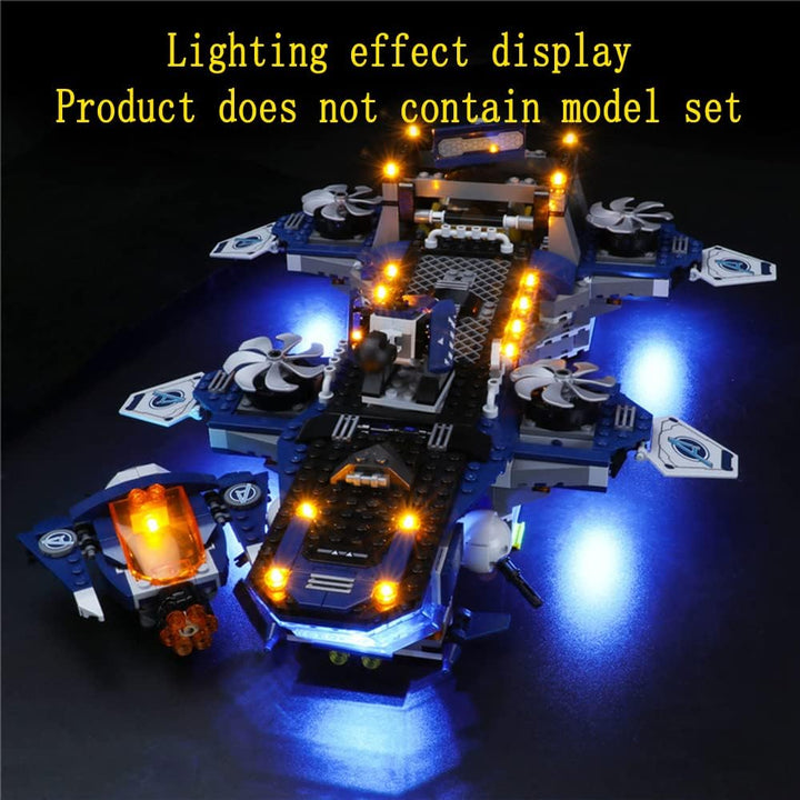 GEAMENT LED Licht-Set Kompatibel mit Lego Avengers Helicarer - Beleuchtungsset für 76153 Baumodell (