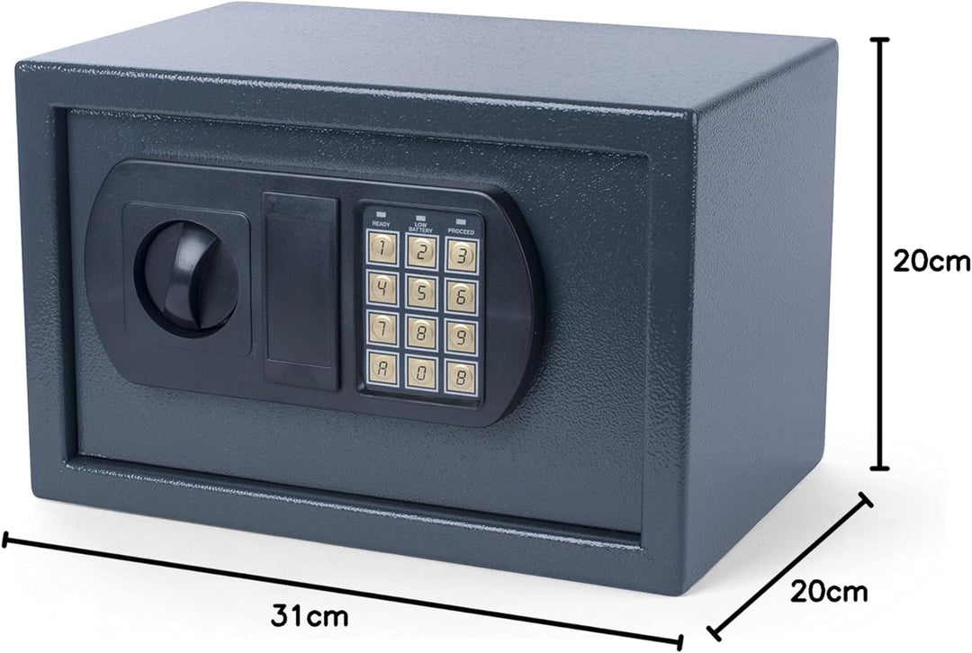 Pavo 8040391 Wand/Tisch Tresor 31x20x20 cm-Safe mit elektronischem Zahlenschloss