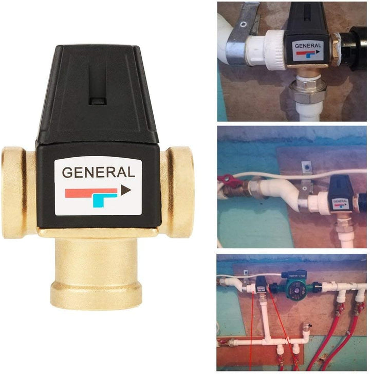 Thermostatisches Mischventil,Hot 3-Wege-Innengewinde DN20 Messing Thermostatisches Mischventil für S