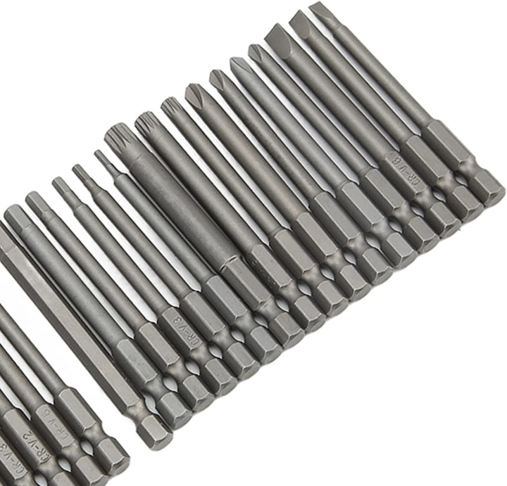 fansheng Schraubendreher-Bit-Satz, 50 Stück magnetischer extra Langer Sicherheits-Bit-Satz, Schraube