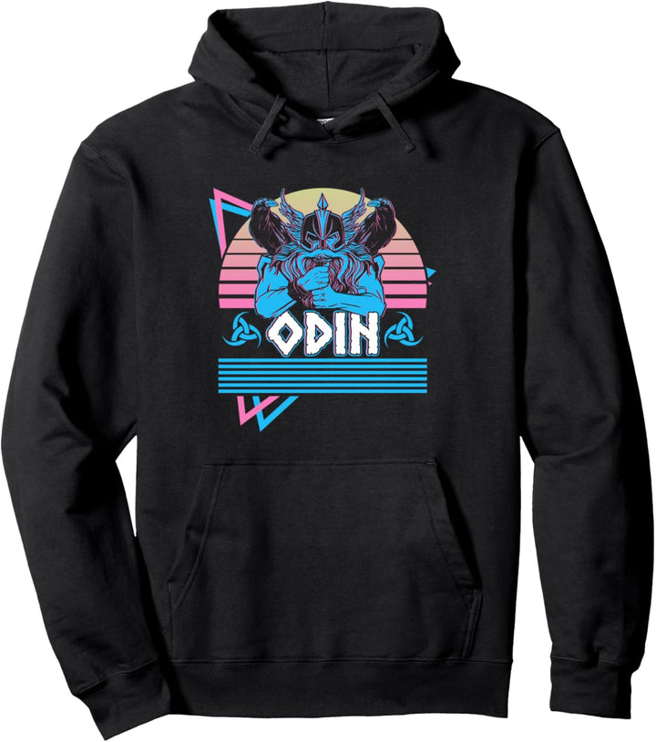 Odin Wikinger Nordischer Gott Walhalla Asgard Nordische Mythologie Retro Pullover Hoodie