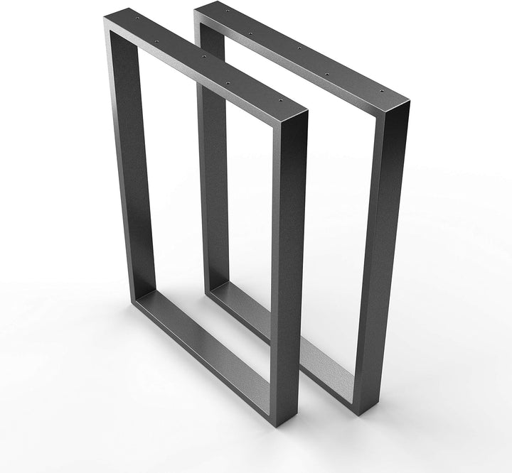 sossai® Stahl Tischkufen (pulverbeschichtet) TKK1 | Farbe: Anthrazit | 2 Stück | Breite 70 cm x Höhe
