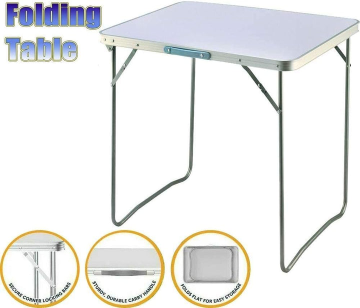 Klapptisch 70 cm, Campingbock, Picknick, Garten, Küche, Esszimmer, Terrasse, Grill, Partytisch mit t