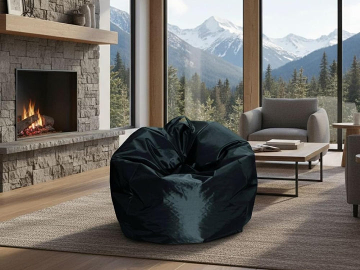 Dmora - Eleganter Sitzsack, schwarze Farbe, Masse 65 x 50 x 65 cm Nero, Nero