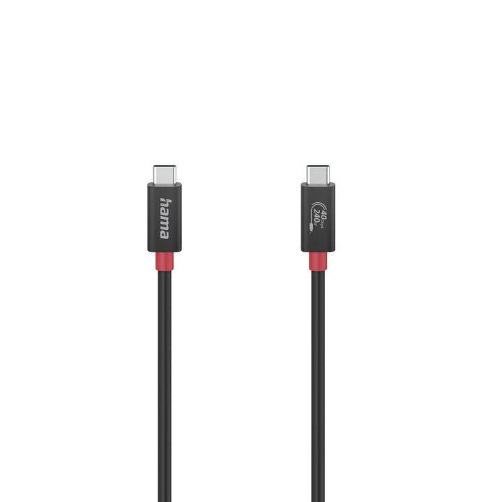 Hama USB C Kabel, 1m (USB C auf USB C, E Marker, USB4 Gen3, 40Gbit/s, Ladekabel USB C, Datenkabel, u
