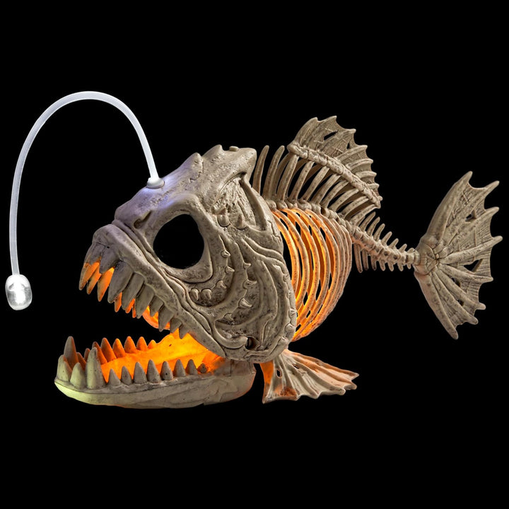 JOYIN 25,9 cm Skelettfisch Mit LED-Auge für Halloween-Dekoration, Friedhofsdekorationen, Gruselszene