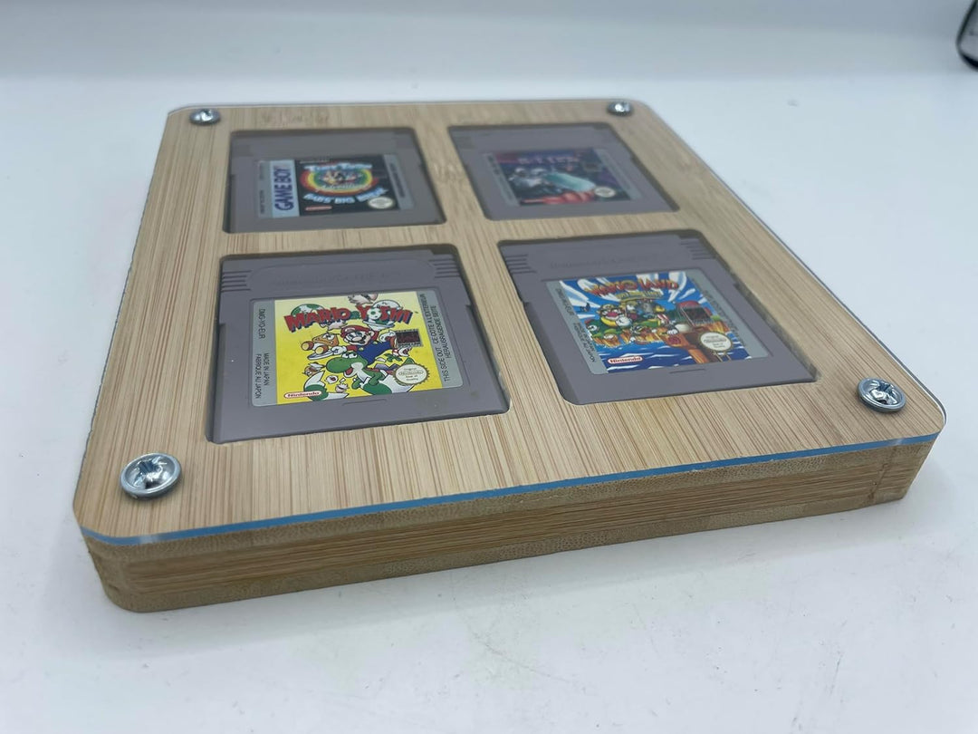 LiftWood Sammelrahmen Aufsteller für Vier Nintendo Gameboy Spiel Halter Display Setzkasten