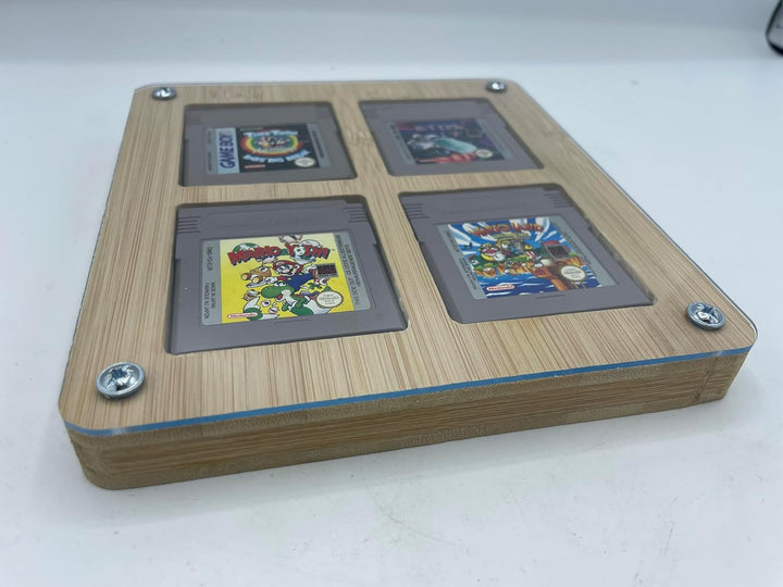 LiftWood Sammelrahmen Aufsteller für Vier Nintendo Gameboy Spiel Halter Display Setzkasten